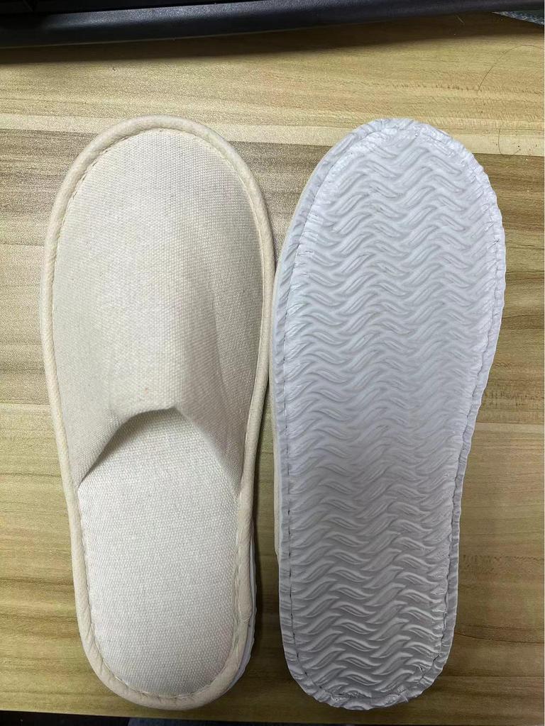 Disposable Non-Slip Canvas Slippers for Hotels and Travel