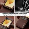 Magnetic Flip Leather Phone Case for Samsung Galaxy Z Flip 6 5 4 3 5G Flip6 Flip5 Flip4 Wallet Card Cover Etui Coque