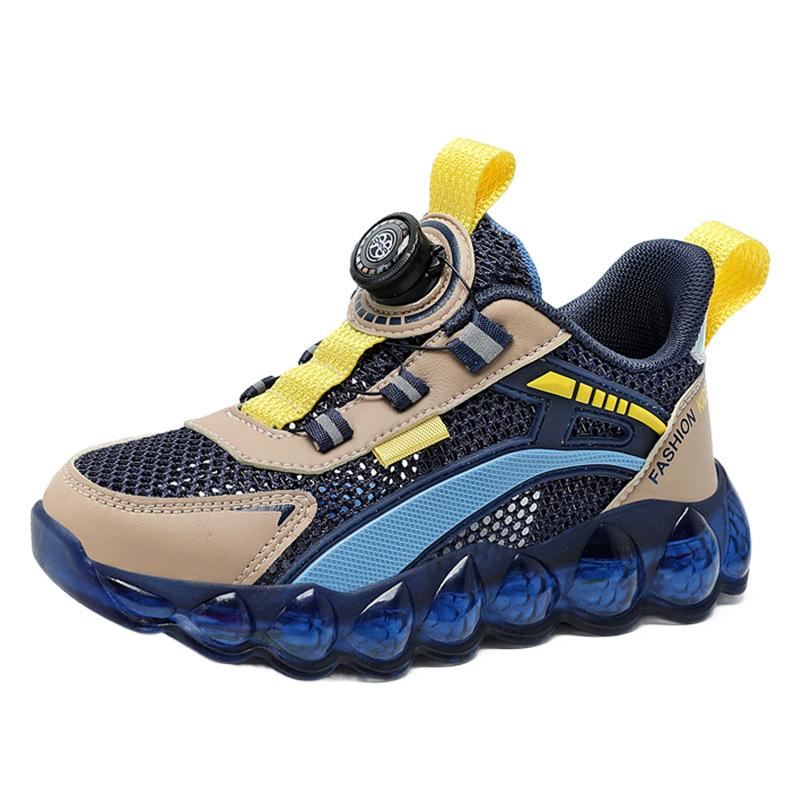 Boys shoes summer 2025 new children's mesh breathable single mesh shoes medium older children's sports dad trendy shoes air cushion