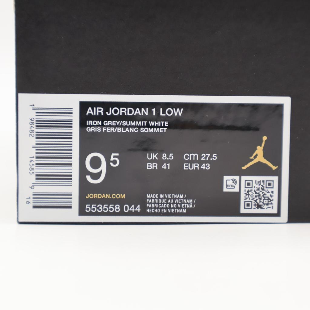 553558-044 Nike Air Jordan 1 Low Classic Grey White (Men's)