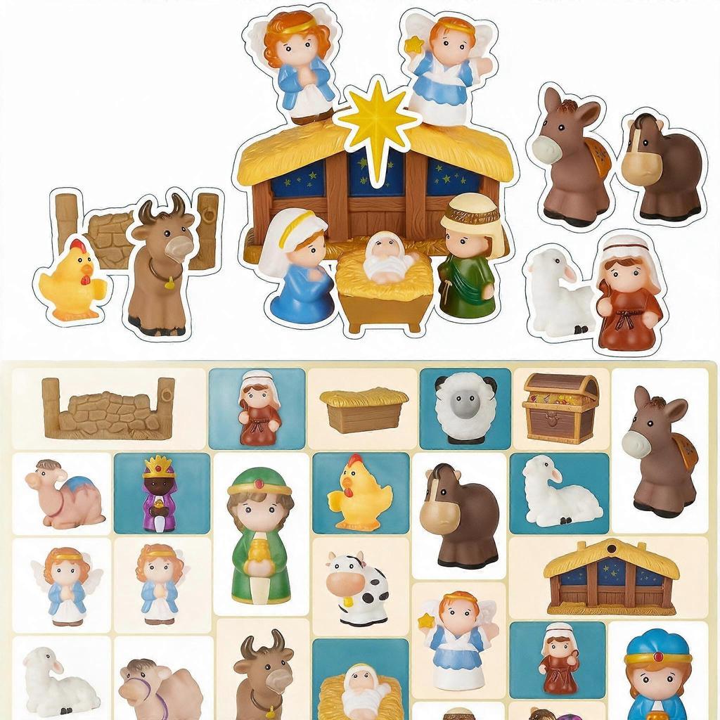 Calendar de Advent cu Scena Nașterii pentru Copii 2026, Cadou de Crăciun