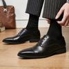 Fashion Genuine Leather Men Internal Elevation Dress Shoes for Men 2024 Triple Splicing Luxury Party Office Business Shoes Plus Size 45
