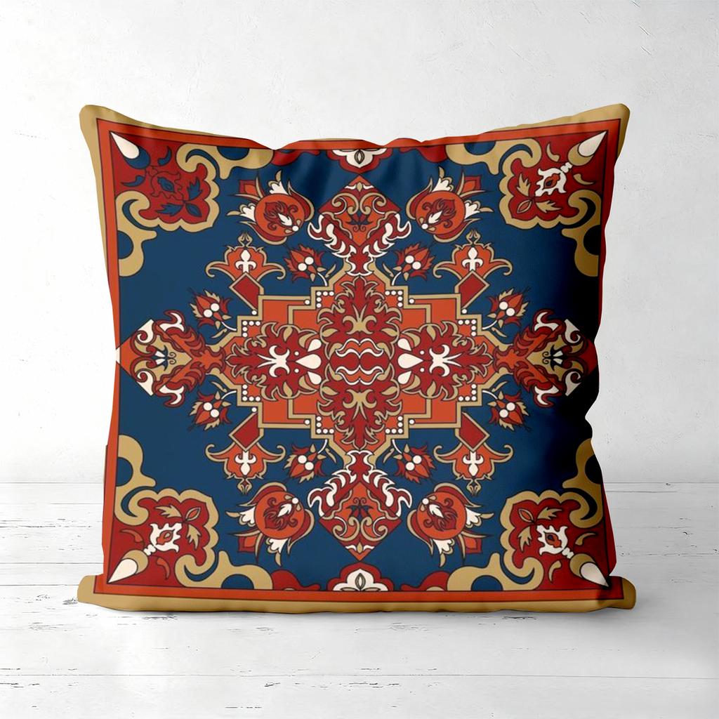 Exquisite Floral Patterned Throw Pillow Cushions Polyester Pillowcase, Sofa Decorative Cushion Cov Headboard Pillow