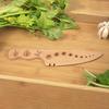 Herb Stripper Wooden Vanilla Stripping Tool for Kale Collard Greens Thyme Basil Curved Edge Multi-holes Kitchen Gadget