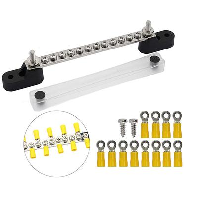 Bus Bar 6 M6 1//4/" Studs 100A Car Boat Marine Power Distribution Terminal Block