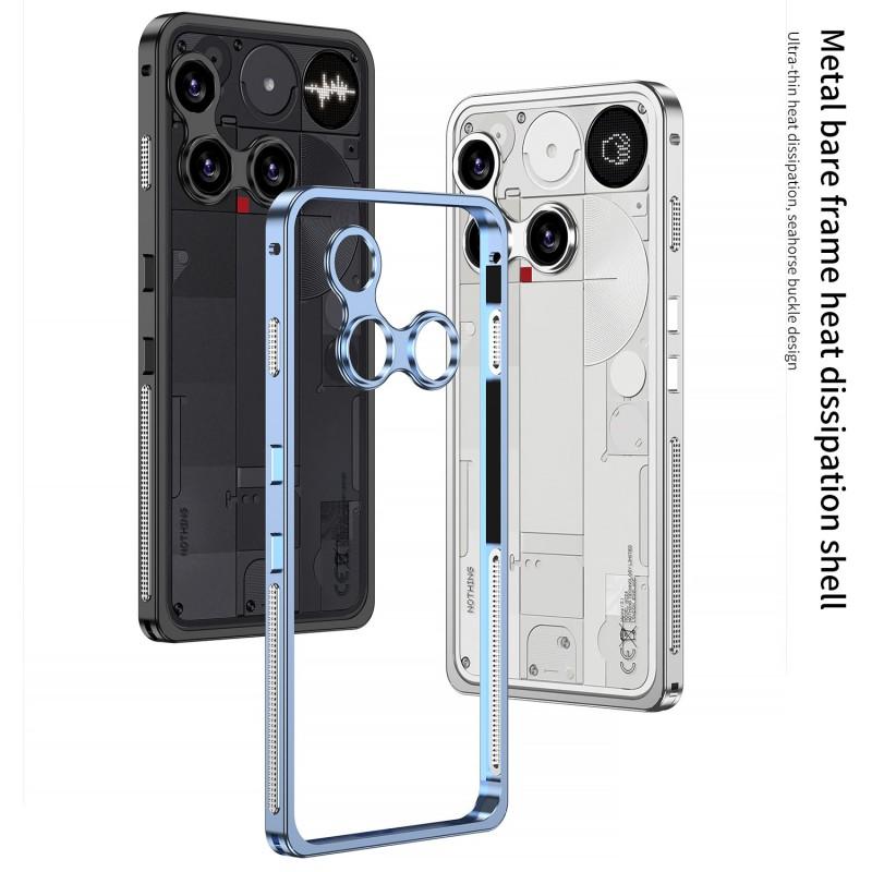 Aluminum Camera Ring Frame Case With Kickstand Magnetic Mount Nothing Phone 3 / 3A Pro