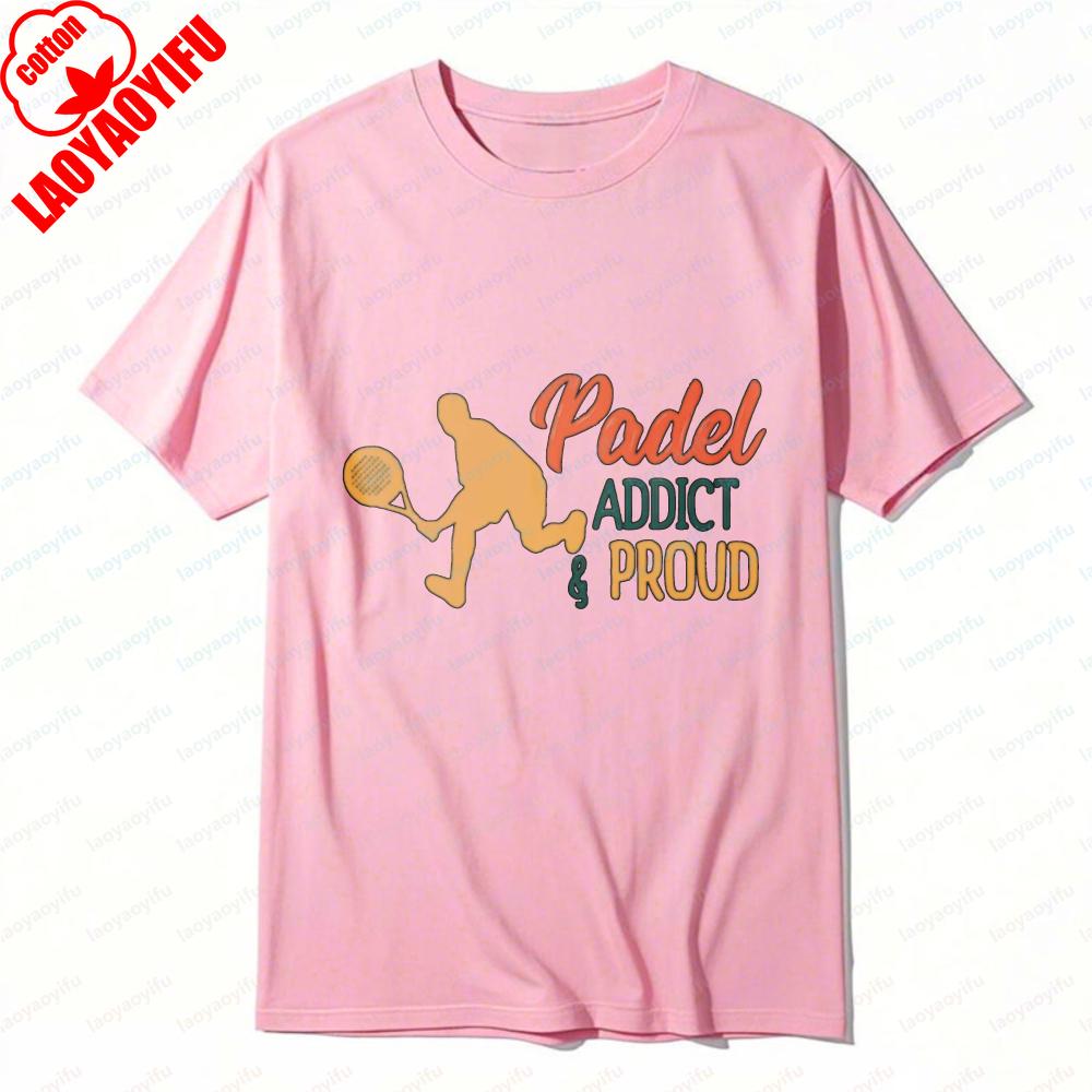 Padel Addict Tee Proud Design Sporty Style Tops Tennis Summer Outdoors Casual Fashion Trendy T Shirt for Men Women Athletic Wear
