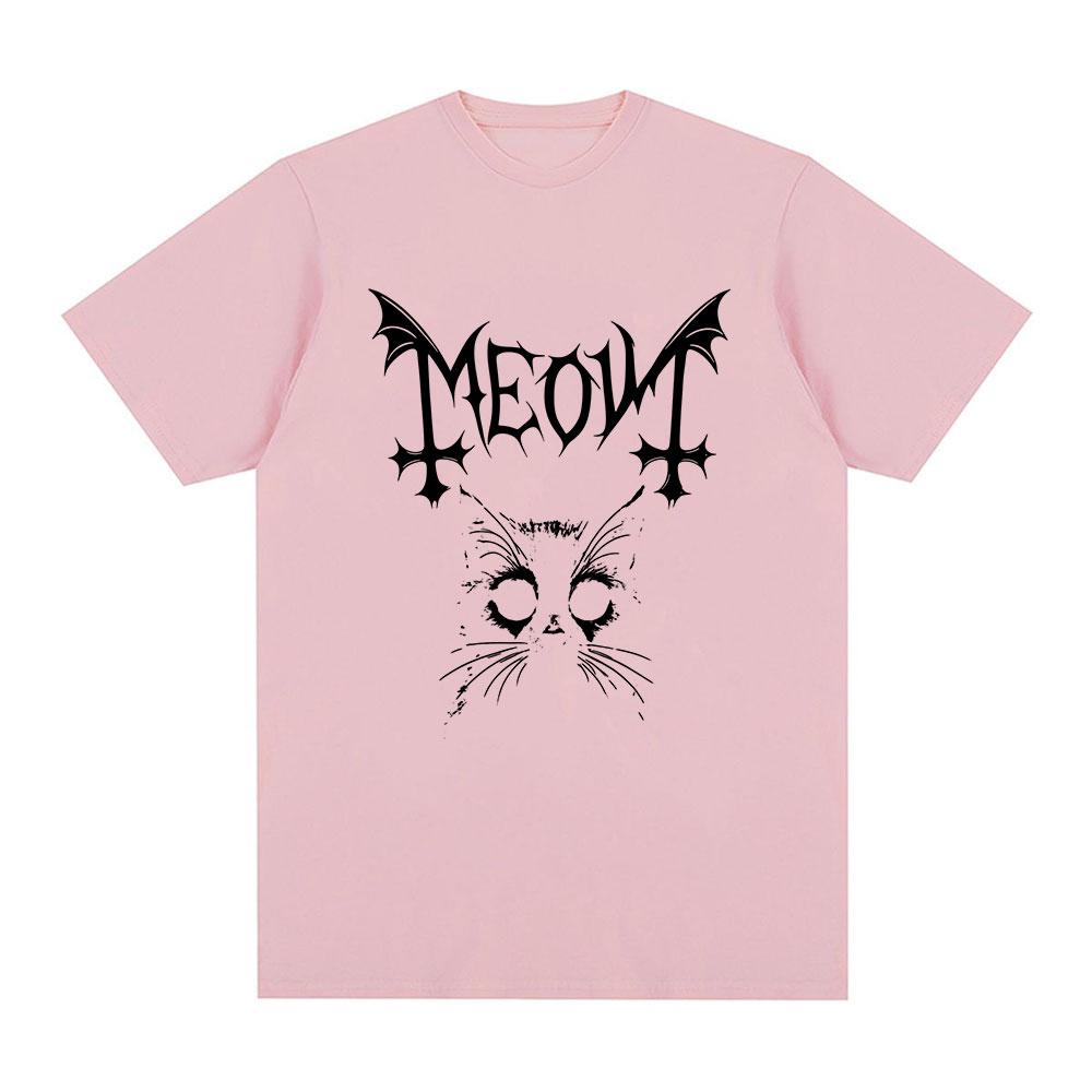 Meowl Cat Owl Funny Meme Brainrot Tshirts Mens Clothing Fashion Harajuku Short Sleeves Tees Cotton Summer T Shirts Streetwear