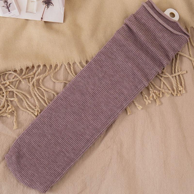 Ladies Autumn and Winter Thick New Products Pure Color Retro Sweat Absorbing Breathable Long Tube Pile Pile Cotton Socks