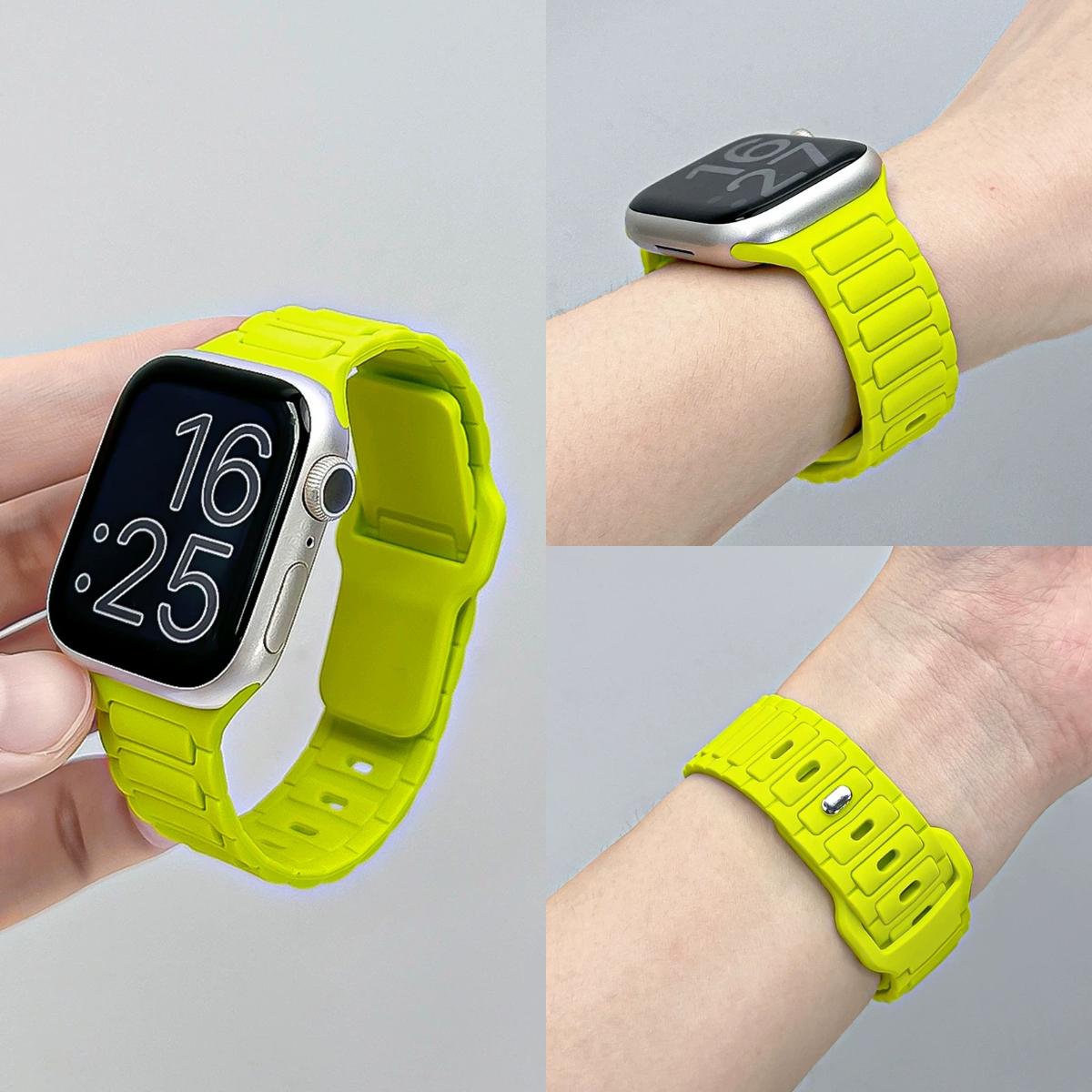 

Ремешок для Apple Watch 44 мм 45 мм Ultra 3 2 49 мм 40 41 42 мм 45 44 мм Силиконовый браслет для IWatch Series 11 10 9 8 7 6 5 SE3 Series 11-10 42mm