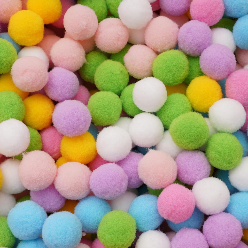 20-200 Stück Bunte Pompon-Plüschbälle Gemischte Farbe Kreatives Kinder-Handarbeitsmaterial Glitzer-Schaumstoffball DIY Bastelbedarf