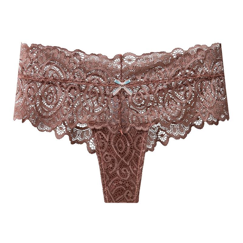 Sexy tanga do poloviny pasu Dámské spodní prádlo Vysoce kvalitní krajkové kalhotky Dámské Prodyšné spodní prádlo s tričkem Bikiny G String Kalhotky Intimní