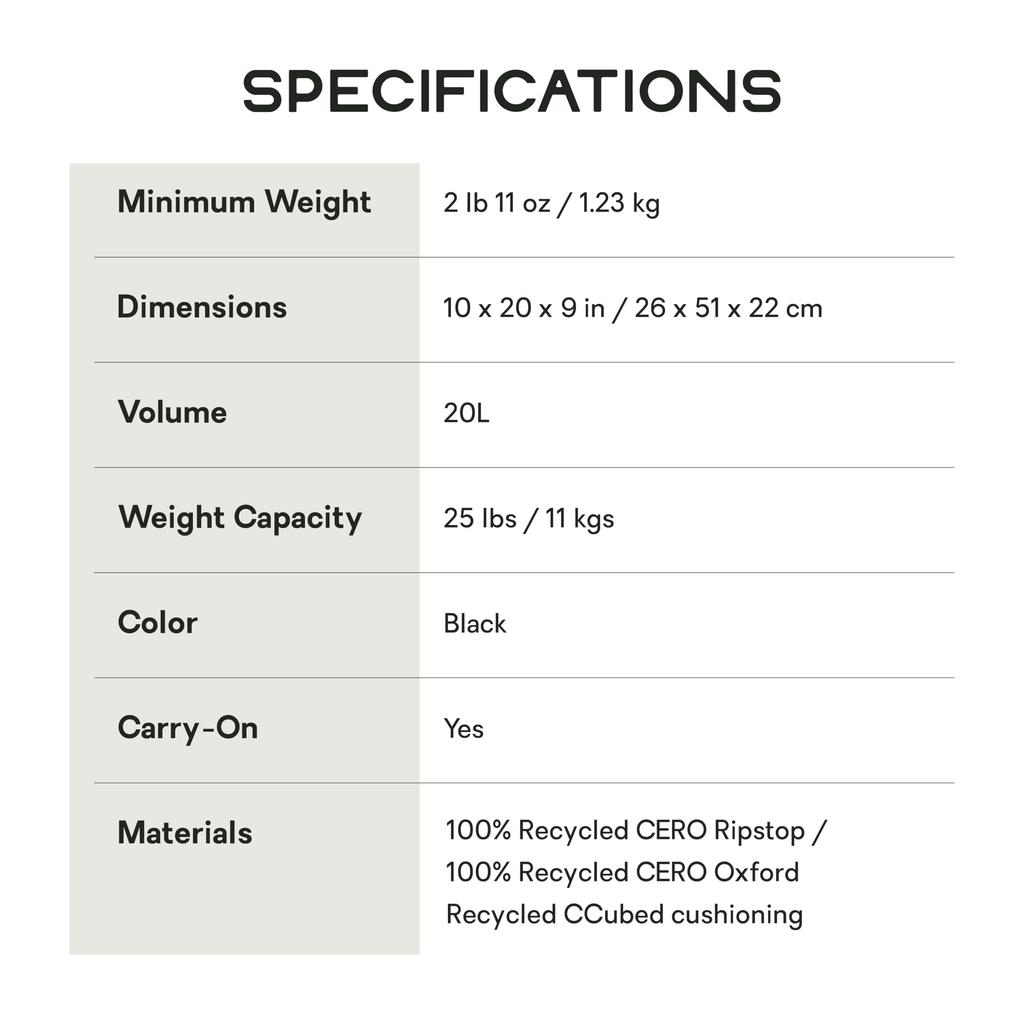 Backpack Vantage 20L Black [Neemo Equipment]