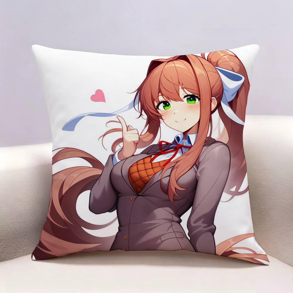 DDLC Monika Doublesided print Pillow Case Cushion Cover Throw Pillow Case For Car Sofa