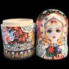 Premium Wooden Stacking Dolls Set Of 7 Cultural Educational Toy For Toddler Safe Paint Early Learning Tools
