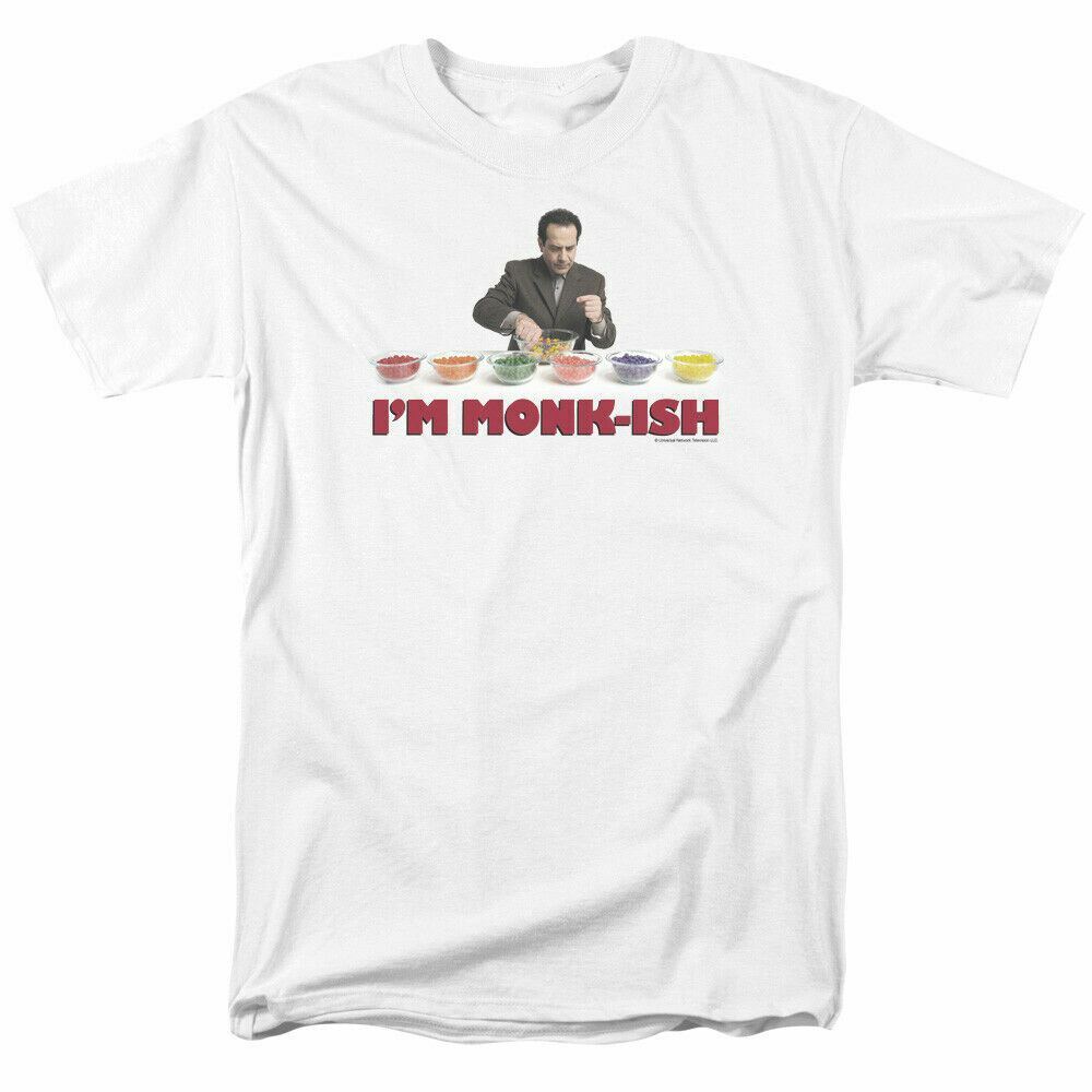 26 Monk Im Monk Ish T Shirt Mens Licensed Classic TV Show Adrian Monk White Unisex T-Shirt XXXXL