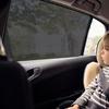 Magnetic Black Side Window Sunshade Cover with Small Hole Auto Glass Curtain 10 Magnets UV Protection Front Rear Window Curtain