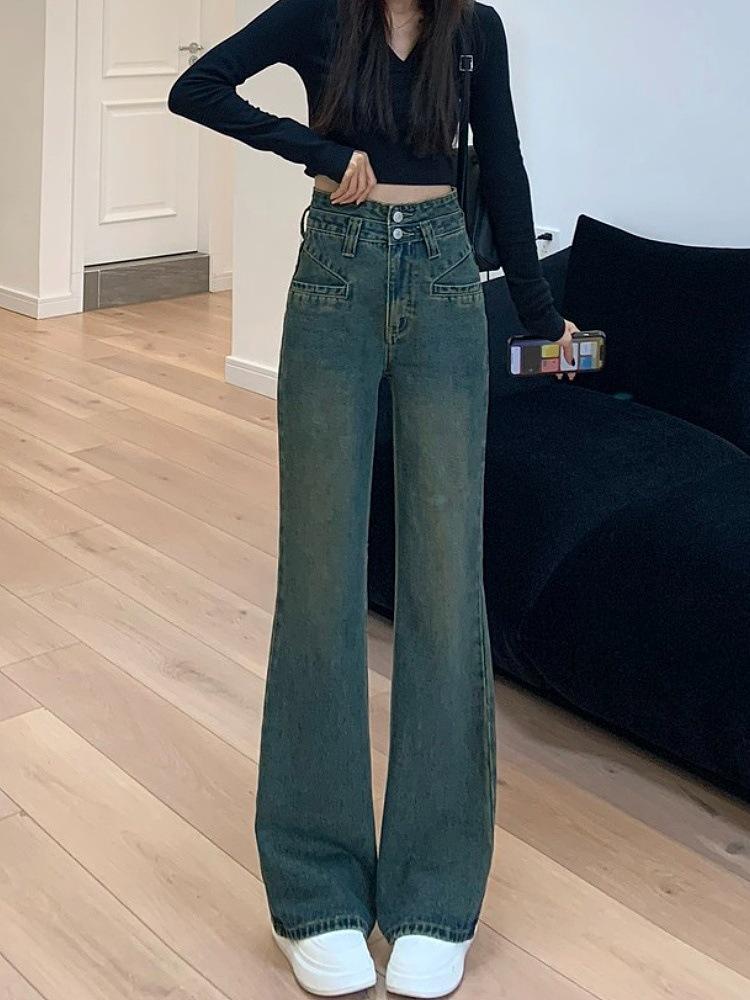

Women s High Waist Slimming Retro Flare Jeans – Early Autumn Collection M [94-105 lb]