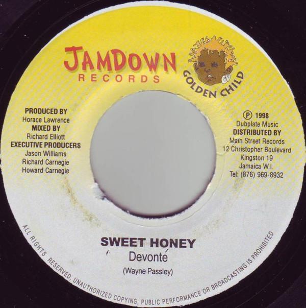 

7-дюймовая пластинка REAL T & YOUNG PRINCE / DEVONTE - Jamdown Rock / Sweet Honey НЕТ Jamdown Records 1999 Ямайка Регги, Ска и Даб Б/У