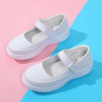 Fashion Genuine Leather Nurse Shoes Women Soft Soles Breathable and Not Tired Feet Deodorant Comfortable Non Slip Hospital Nurse Shoes