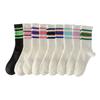 Women's Summer Comfortable Breathable Simple College Style Striped Tube Cotton Socks
