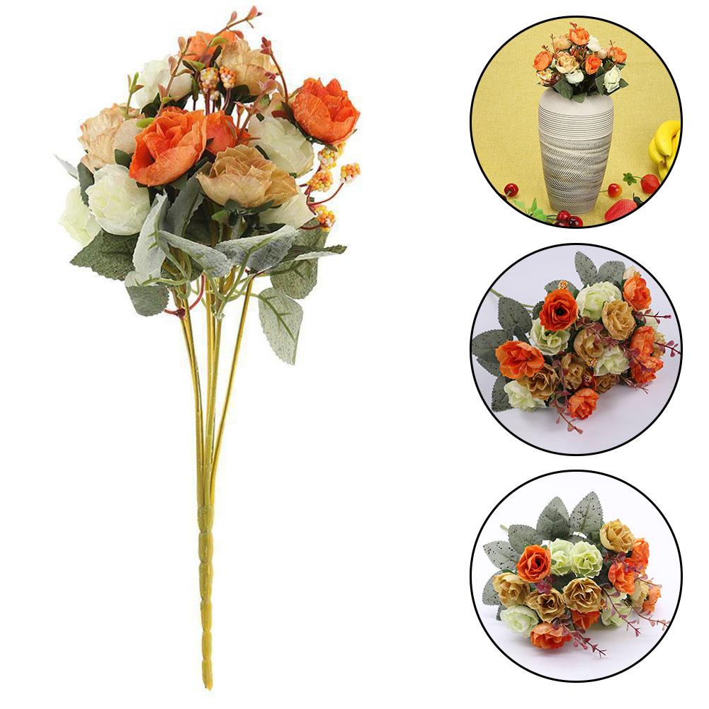 Bouquet Artificial Bouquet Fake Dried Flowers Orange