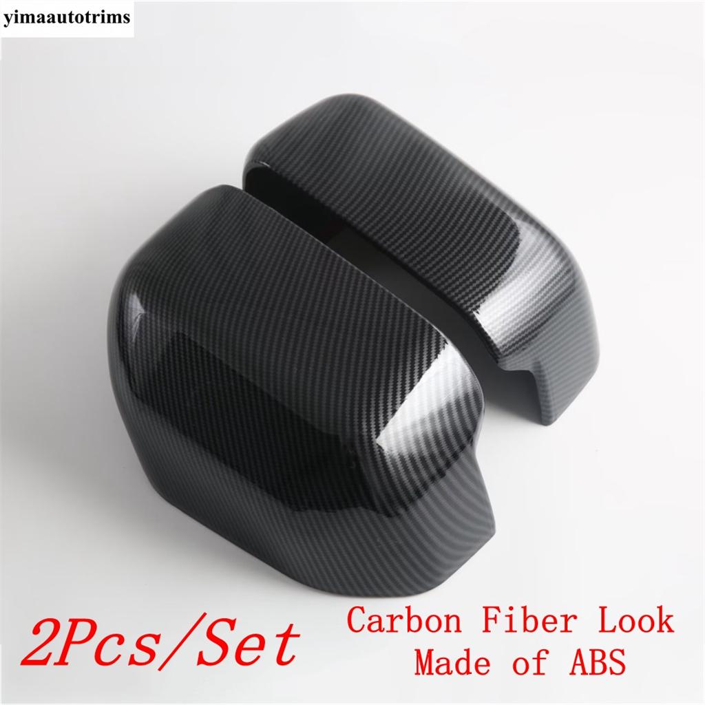 Rearview Mirror / Front Fog Light Lamp / Fuel Oil Tank Cap Cover Trim For BYD SHARK 2024 2025 Black / Carbon Fiber Accessories