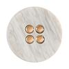 Round Black Button High-End Women'S Clothes Blazer Coat Button Accessories Versatile Sweater Four-Eye Button Men