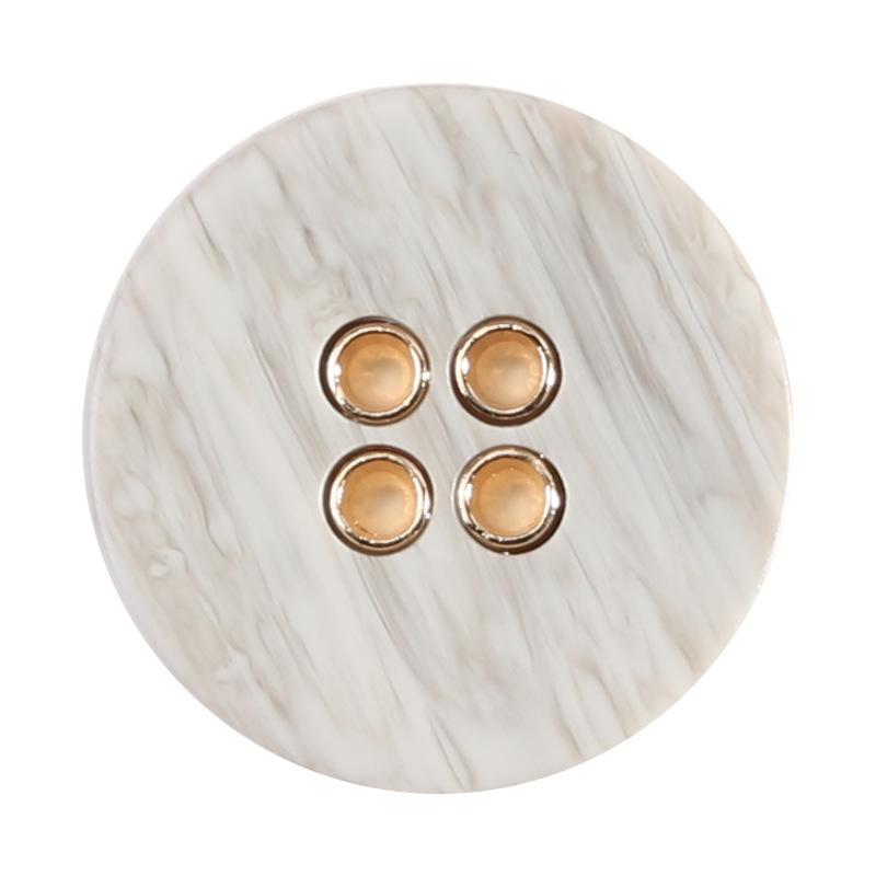 Round Black Button High-End Women'S Clothes Blazer Coat Button Accessories Versatile Sweater Four-Eye Button Men