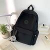 Solid Color Versatile Backpack for Travel  Large Capacity Schoolbag for Junior and Senior High School Students  Casual Backpack