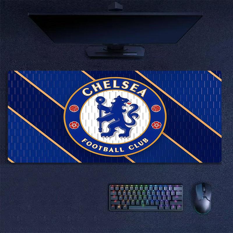Chelsea FC Mouse Pad, Large Gaming Desk Mat, Non-slip XXL Mousepad for Laptop & Tablet, Mini PC Playmat with Stitched Edges