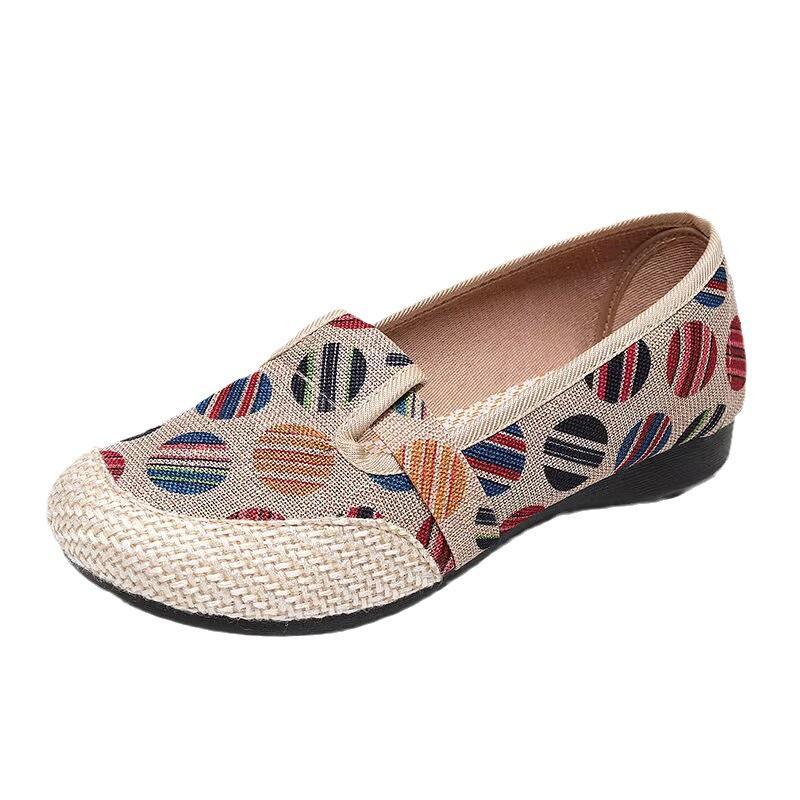25 Old Beijing Cloth Shoes Soft-soled Non-slip Mother Shoes Middle-aged and Elderly Canvas Women's Shoes One-pedal Casual Single Shoes Women's Shoes