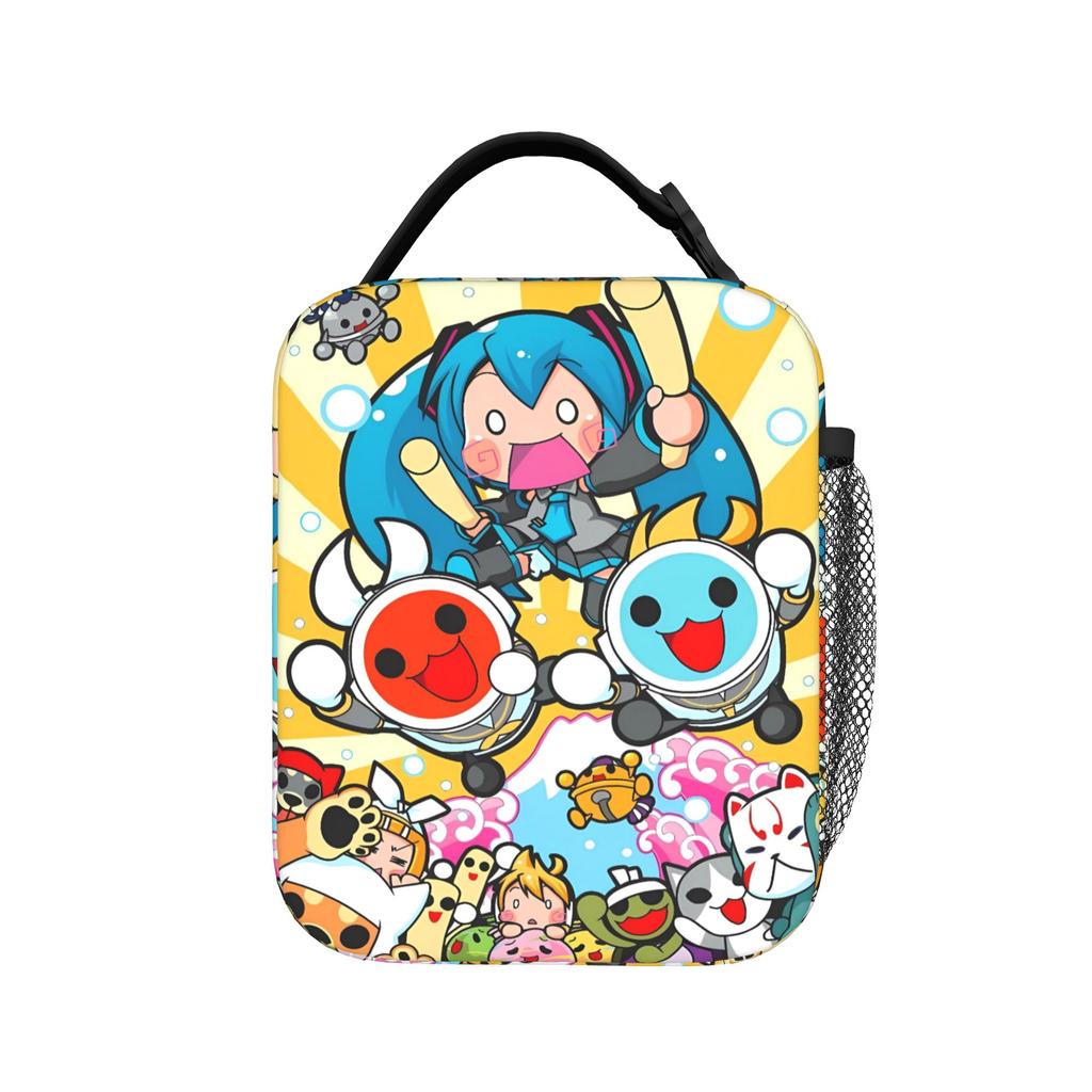 Taiko no Tatsujin Lunch Bag Office Portable Thermal Lunch Bags For Women  Oxford Graphic Design Cooler Bag