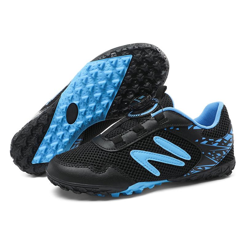 Professional children's football shoes breathable mesh new Velcro primaryschool students men's and women's broken nails football shoes rotating buckle