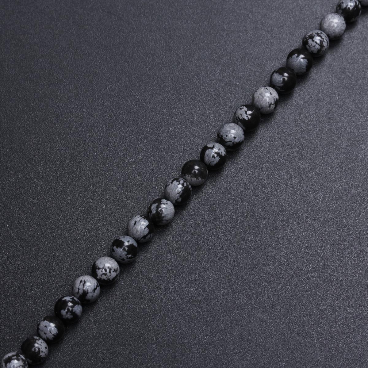 

15-82 шт 4/6/8/10/12 мм Снежинка натуральный камень свободные бусины для ожерелья браслет ювелирные изделия изготовление 4mm 1 string