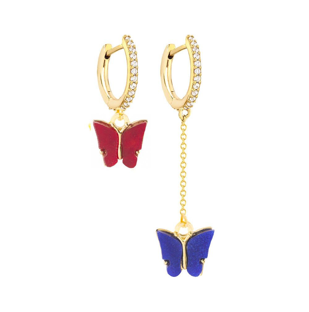 Trendy Butterfly Design Earrings Chic And Unique Street Style Fashion Accessories