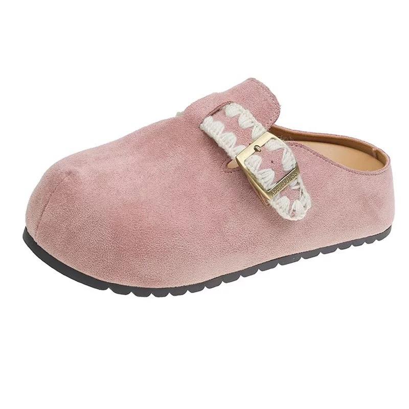 Casual slippers 22 autumn and winter new comfortable retro bag head half slippers