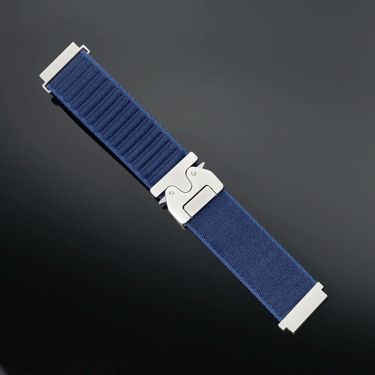 

22mm Nylon Braided Elastic Band for Huawei Watch GT5 4 Pro 46mm Sport Strap for Huawei GT5 Amazfit Balance GTR 4/3 47mm Bracelet 22mm синій