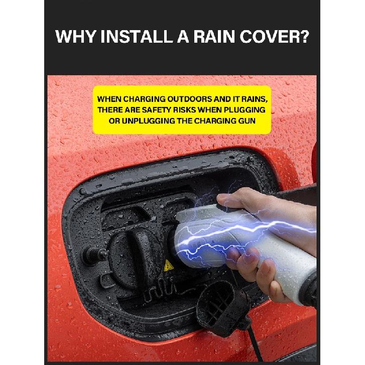 For Geely Galaxy EX5 E5 Accessories 2024~2026 New Energy Car Charging Rain Cover Auto Parts Charging Gun Waterproof Protect Case