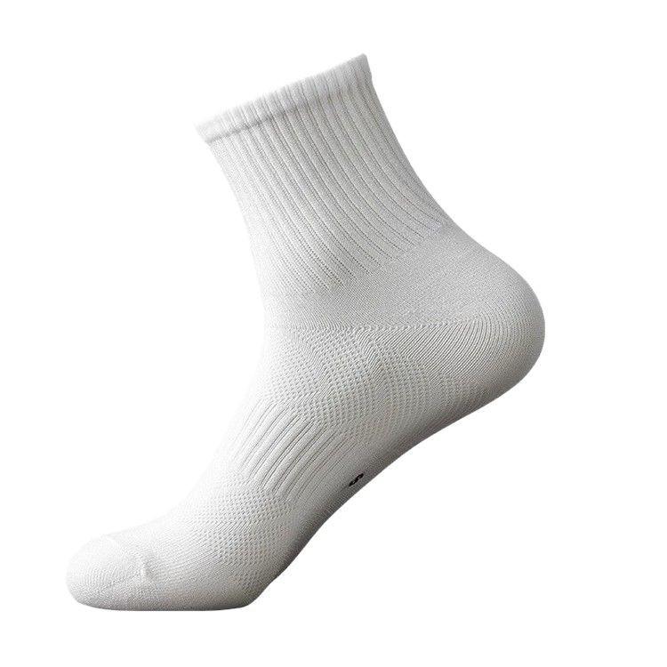 Unisex Breathable Mid-Tube Running, Basketball, and Badminton Socks for Spring and Summer.