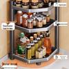Yingbai 3-Layer Corner Spice Rack with Knife Holder