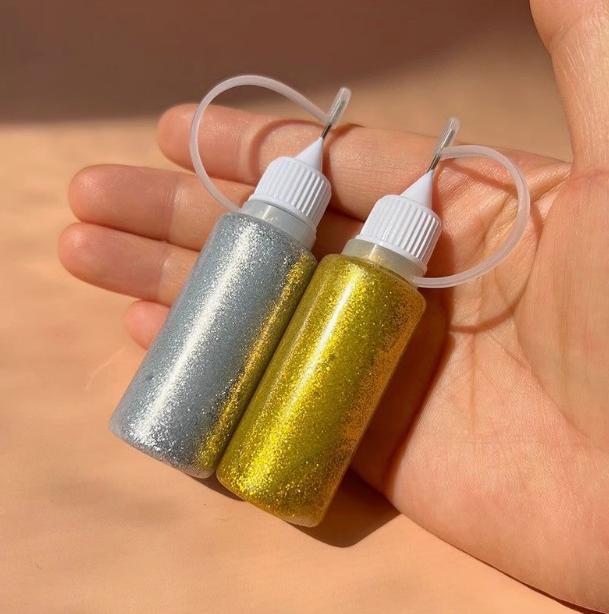 Watercolor Outline Glitter DIY Face Painting Decoration Gold Glitter Glue Stage Performance Holiday Shiny Makeup
