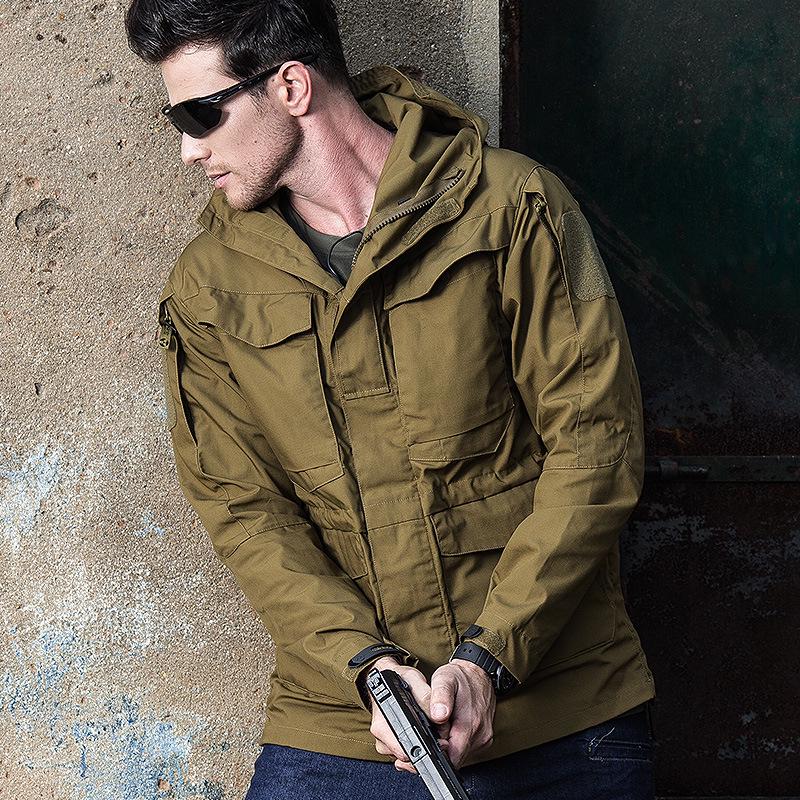 Jacke Camouflage Jacke Herren Trenchcoat Herbst Winter Windjacke Kleidung Mit Kapuze Armee Feldjacke