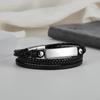 Leather Rope Bracelet Y2k Style Bracelets Black Hand Accessories for Man Stainless Steel Jewelry Thailand ALN25122978