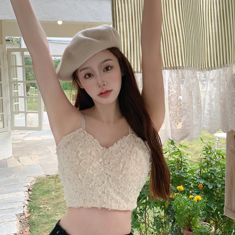 Damen Camisole V-Ausschnitt Slim Temperament Ärmellos Einfarbig Damen Tanktops mit Brustpolstern