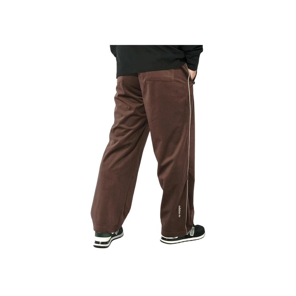 Adidas Originals Logo Stripe Straight-Leg Knit Track Pants Men Bottoms Brown II5783