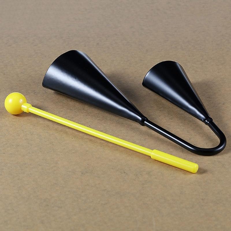 Pack of Cow Shaped Percussion Instrument Plastic Rod Included Exquisite Craftsmanship Agogo Bell for Music Practice