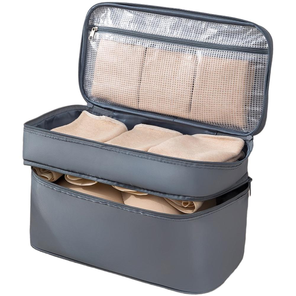 Travel Bra Storage Bag Waterproof Multi Functional Organizer with Transparent Mesh Panel and Compact 16x10x8 Size