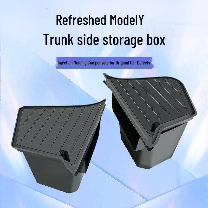 Tesla Model Y/3/YL Trunk TPE Storage Organizer Side Pocket Box Tesla Model 3 Refreshed