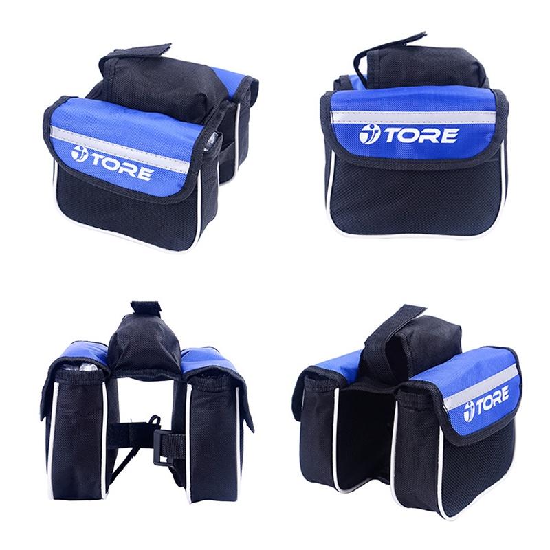 Cycling Bike Bicycle Frame Pannier Saddle Front Tube Bag Double Bags Sides